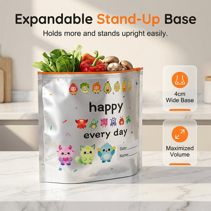 ⭐ Reusable Aluminum Foil Sealable Storage Bags (10-Pieces)